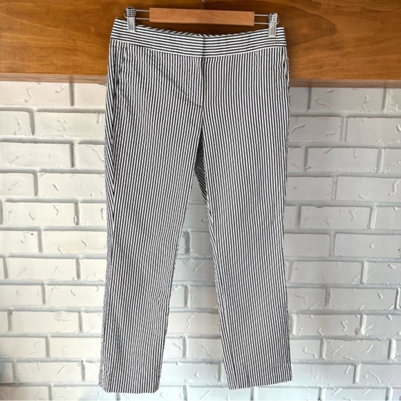 J. Crew Seersucker striped ankle pants, Size 2 - Picture 1 of 11